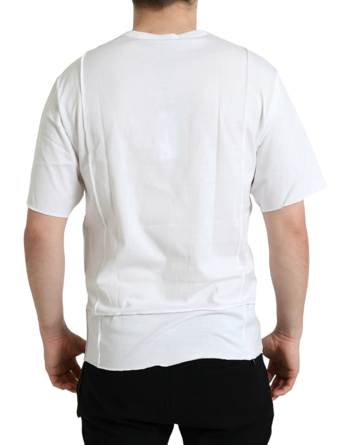 Dolce &amp; Gabbana Sample Sale Dolce &amp; Gabbana White Logo Crew Neck Short Sleeves T-shirt - | Designer outlet