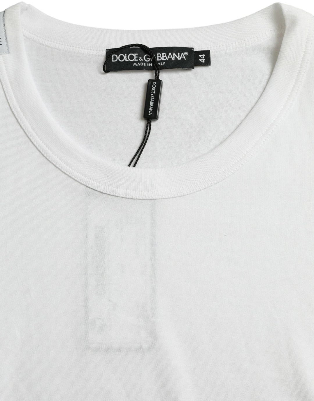 Dolce &amp; Gabbana Sample Sale Dolce &amp; Gabbana White Logo Crew Neck Short Sleeves T-shirt - | Designer outlet