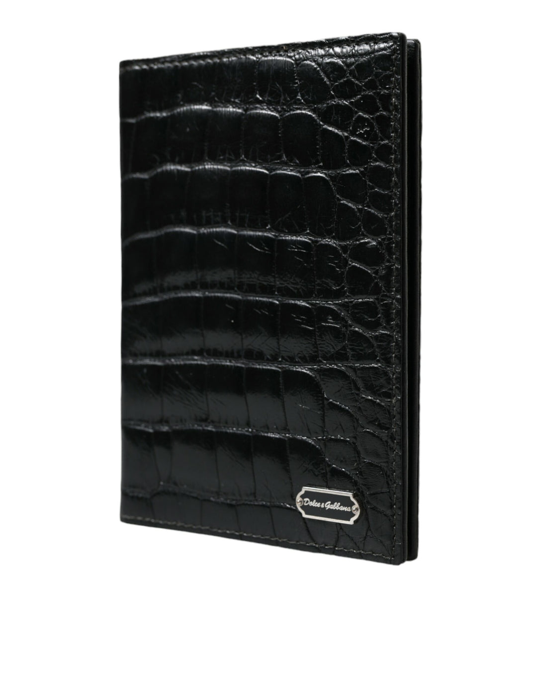 Dolce & Gabbana - Dolce & Gabbana Black Exotic Skin Leather Long Bifold Passport Holder - SMY101314 - Ask Me Wear