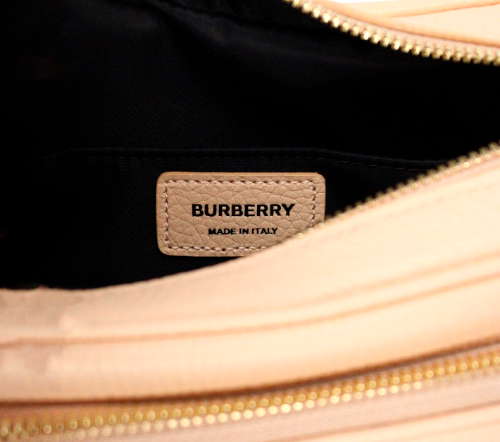 Burberry - Burberry Small Branded Peach Pink Grainy Leather Camera Crossbody Bag - 56033 - Ask Me Wear