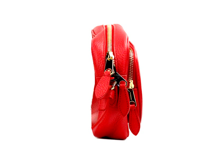 Burberry - Burberry Small Branded Bright Red Grainy Leather Camera Crossbody Bag - 35029 - Ask Me Wear