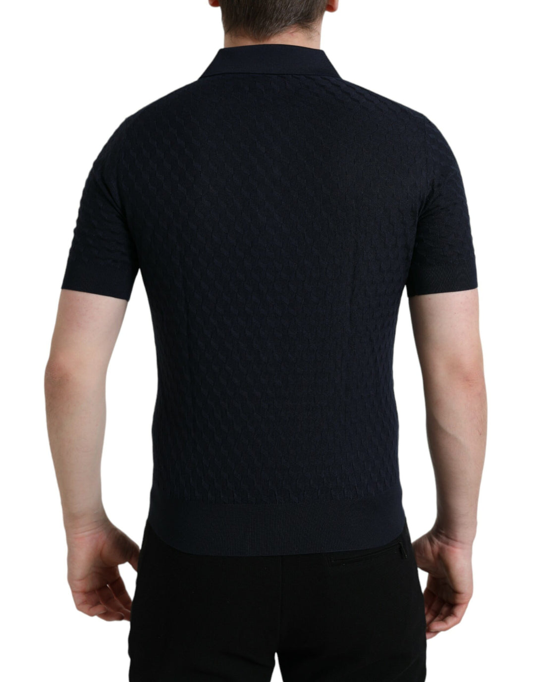 Dolce &amp; Gabbana Sample Sale Dolce &amp; Gabbana Dark Blue Collared Short Sleeve Polo T-shirt - | Designer outlet