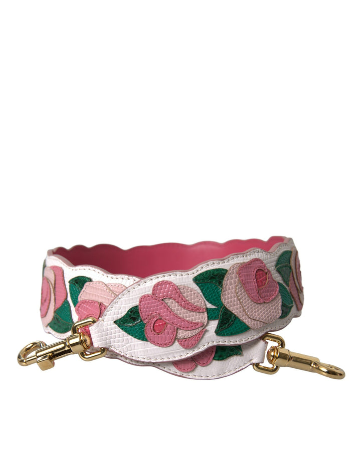 Dolce & Gabbana - Dolce & Gabbana White Floral Leather Accessory Shoulder Strap - WMB312 - Ask Me Wear