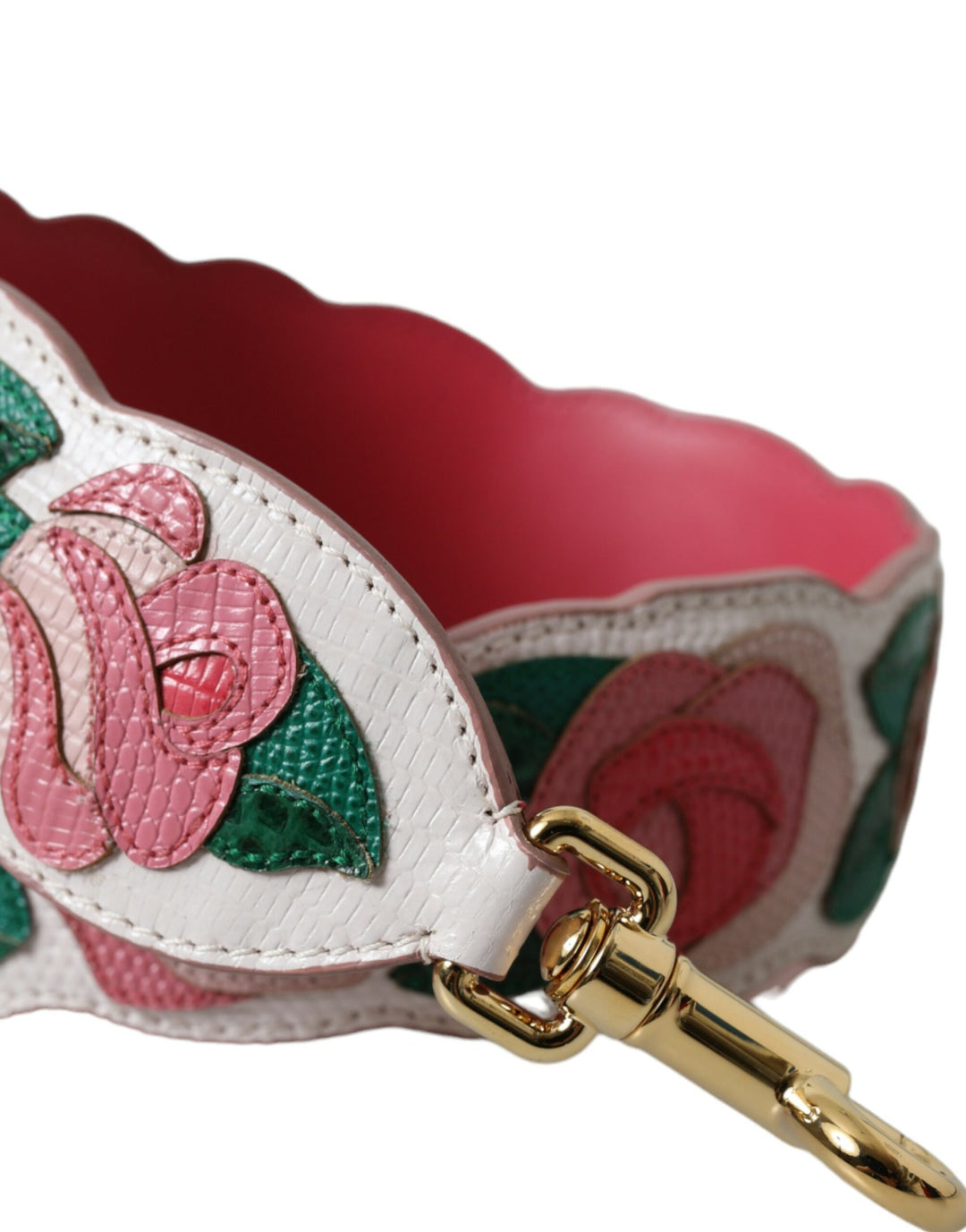 Dolce & Gabbana - Dolce & Gabbana White Floral Leather Accessory Shoulder Strap - WMB312 - Ask Me Wear