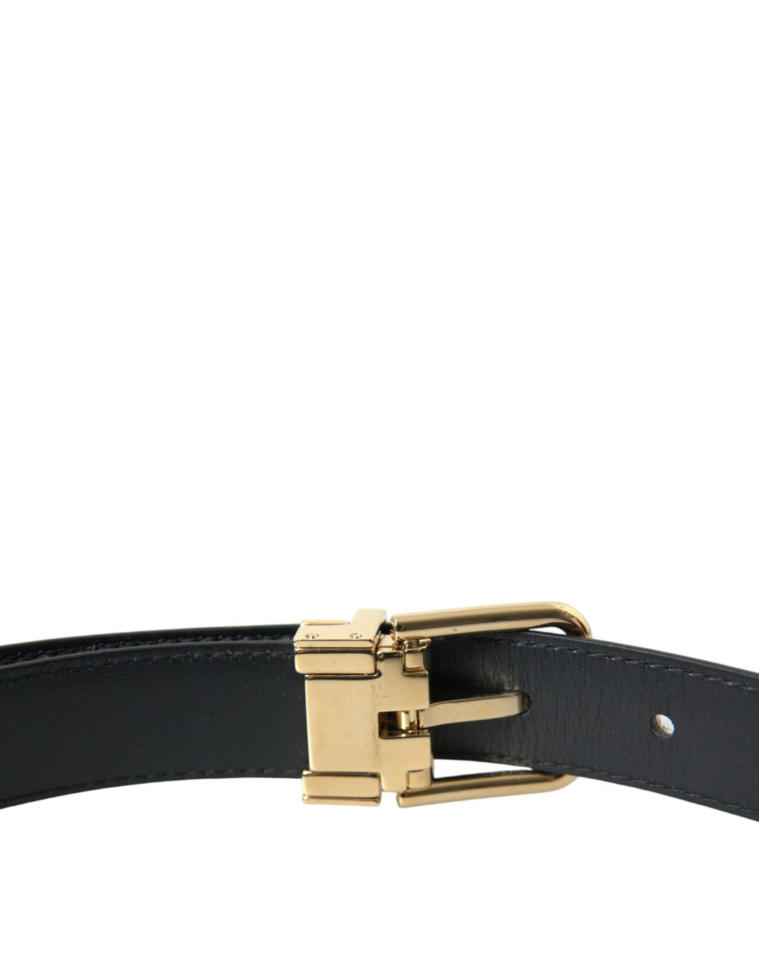 Dolce & Gabbana Brown White Zebra Pony Hair Gold Buckle Belt