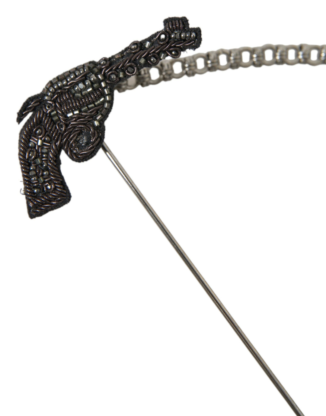 Dolce &amp; Gabbana Sample Sale Dolce &amp; Gabbana Brass Copper Silk Revolver Gun Men Brooch Lapel Pin - | Designer outlet