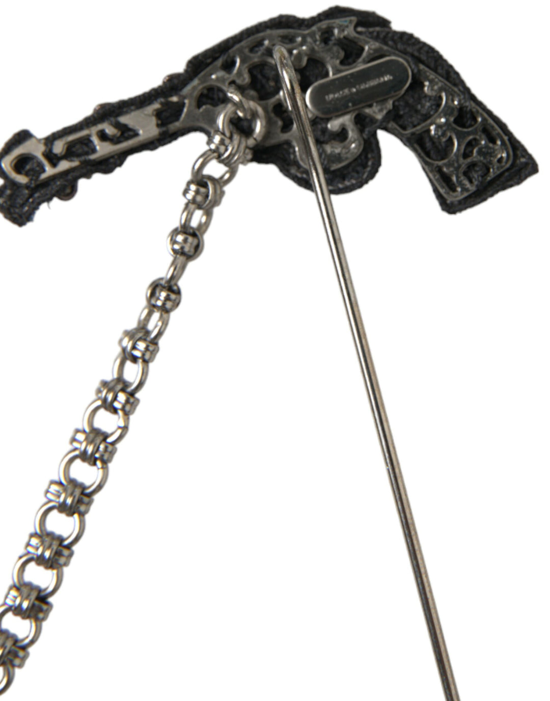 Dolce &amp; Gabbana Sample Sale Dolce &amp; Gabbana Brass Copper Silk Revolver Gun Men Brooch Lapel Pin - | Designer outlet