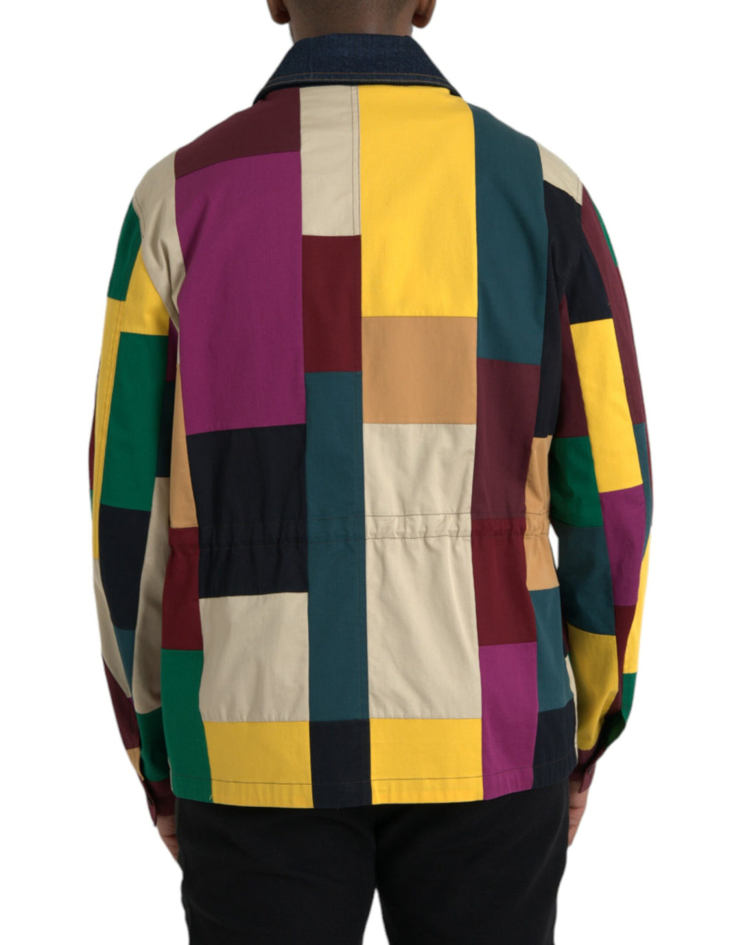 Dolce & Gabbana - Dolce & Gabbana Multicolor Patchwork Cotton Collared Jacket - JKT3841 - 48 - Ask Me Wear