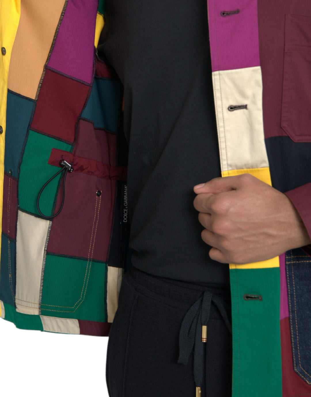 Dolce & Gabbana - Dolce & Gabbana Multicolor Patchwork Cotton Collared Jacket - JKT3841 - 48 - Ask Me Wear