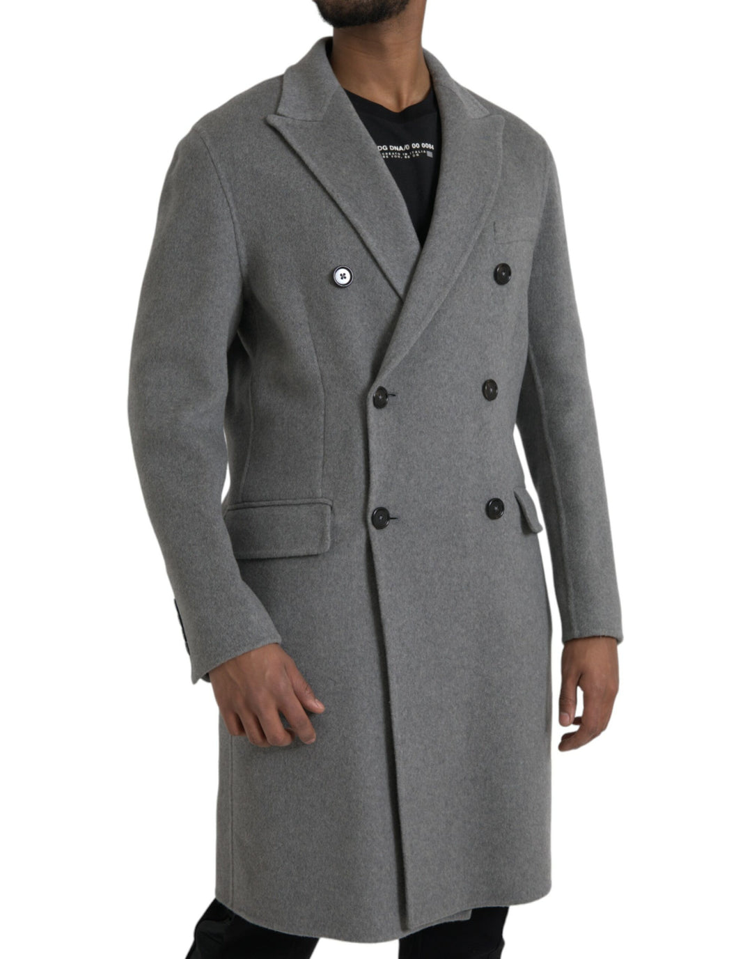 Dolce & Gabbana - Dolce & Gabbana Gray Double Trench Coat Cashmere Jacket - JKT3847 - 48 - Ask Me Wear