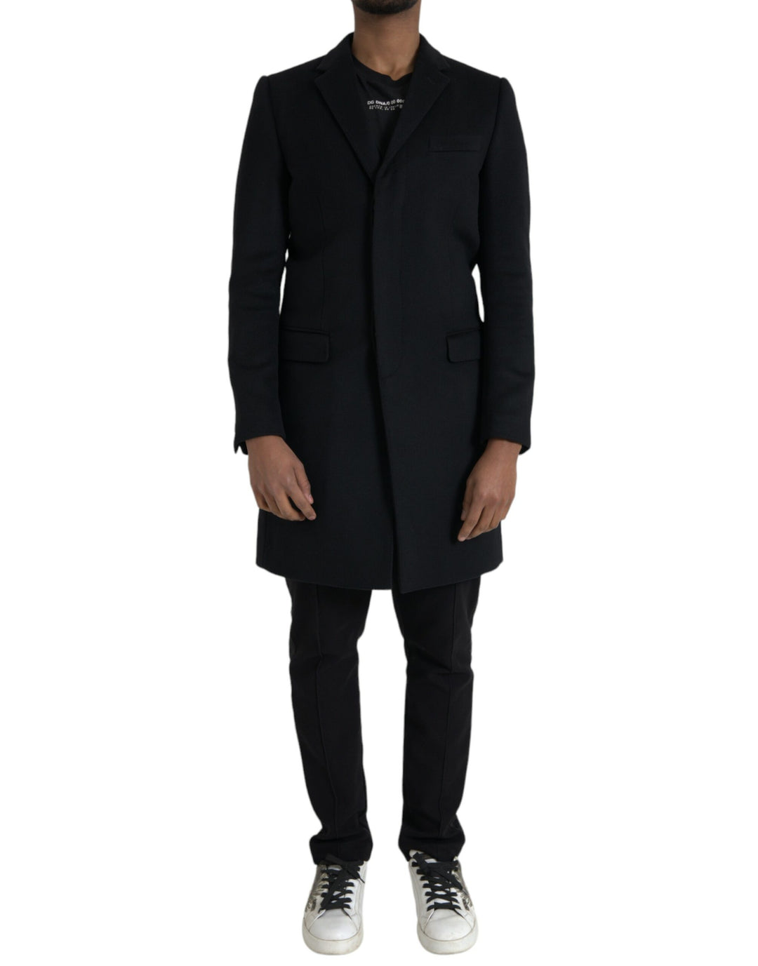 Dolce & Gabbana - Dolce & Gabbana Black Single Breasted Trench Coat Jacket - JKT3858 - 46 - Ask Me Wear