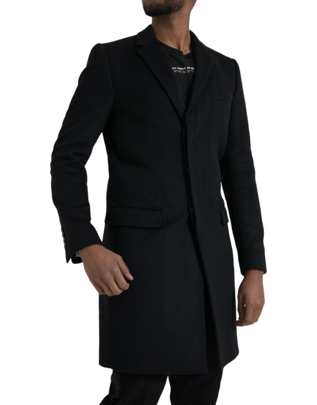 Dolce & Gabbana - Dolce & Gabbana Black Single Breasted Trench Coat Jacket - JKT3858 - 46 - Ask Me Wear