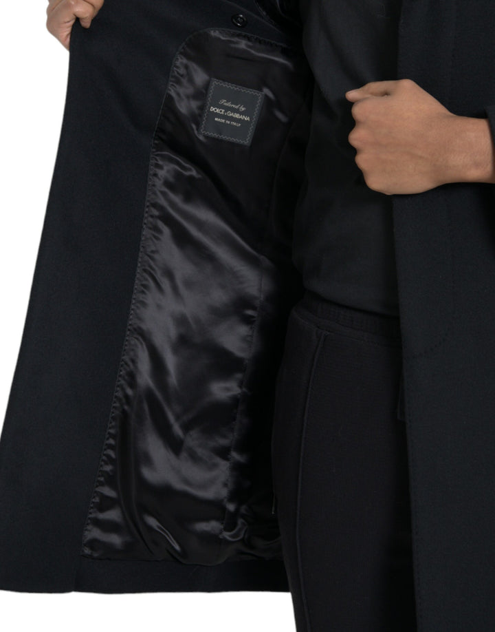 Dolce & Gabbana - Dolce & Gabbana Black Single Breasted Trench Coat Jacket - JKT3858 - 46 - Ask Me Wear