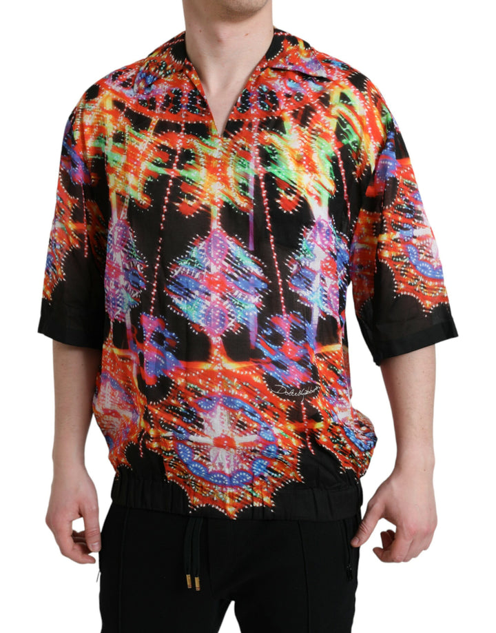 Dolce &amp; Gabbana Sample Sale Dolce &amp; Gabbana Multicolor Luminarie Print Cotton T-shirt - | Designer outlet