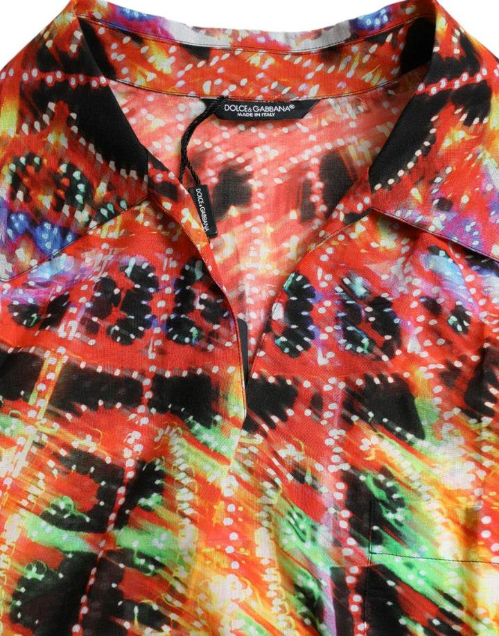 Dolce &amp; Gabbana Sample Sale Dolce &amp; Gabbana Multicolor Luminarie Print Cotton T-shirt - | Designer outlet