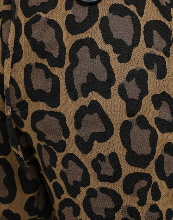 Dolce &amp; Gabbana Sample Sale Dolce &amp; Gabbana Brown Leopard Print Polyester Jogger Pants - | Designer outlet