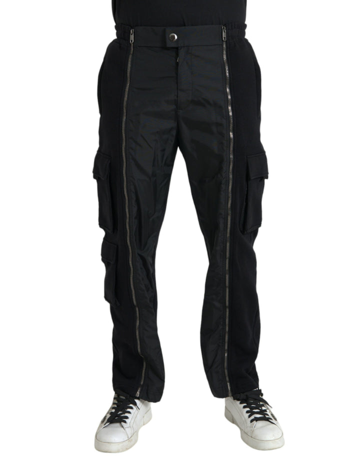 Dolce &amp; Gabbana Black Cotton Blend Skinny Pants by Dolce &amp; Gabbana outlet now on sale