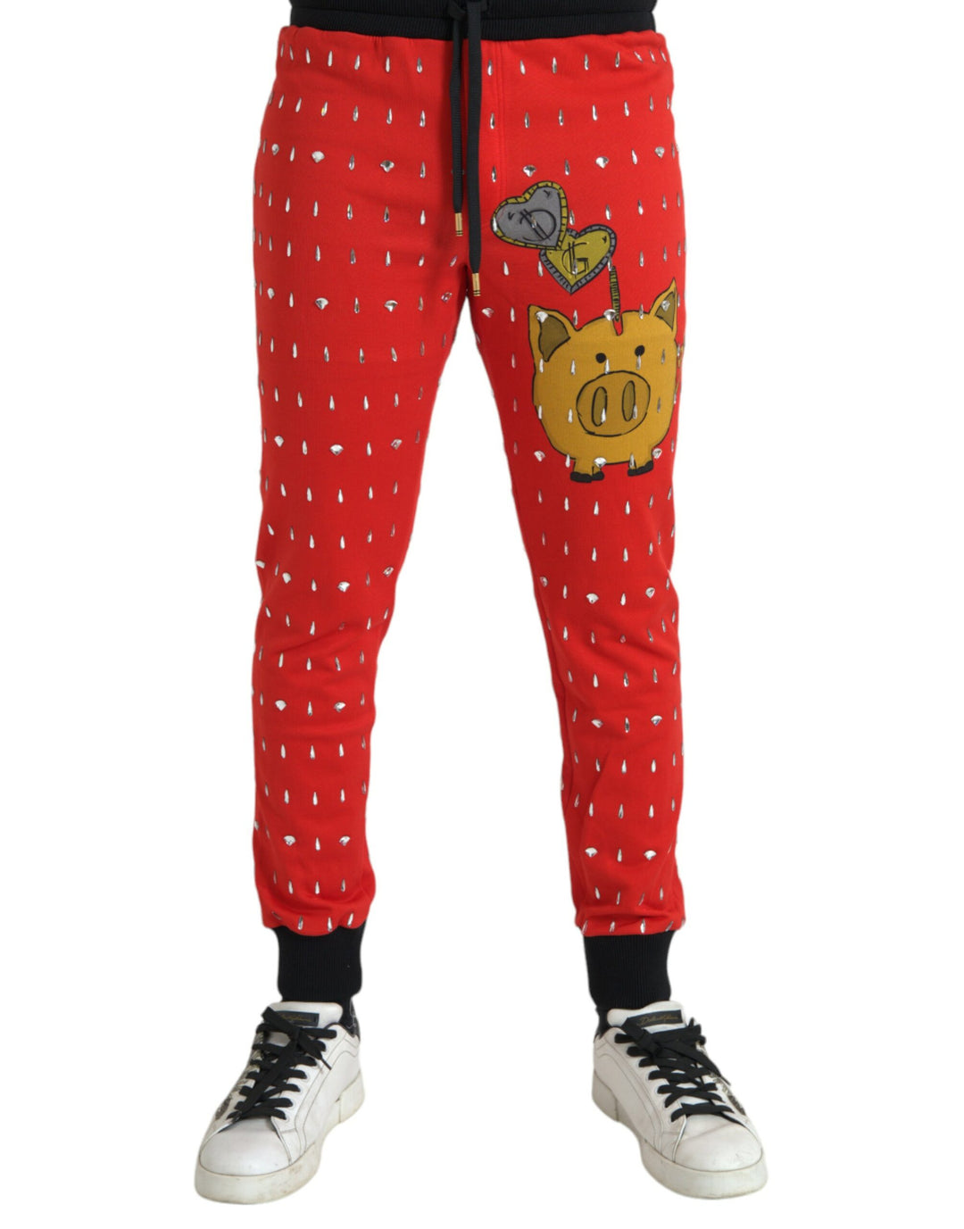 Dolce &amp; Gabbana Red Year Of The Pig Jogger Sweatpants Pants by Dolce &amp; Gabbana outlet now on sale