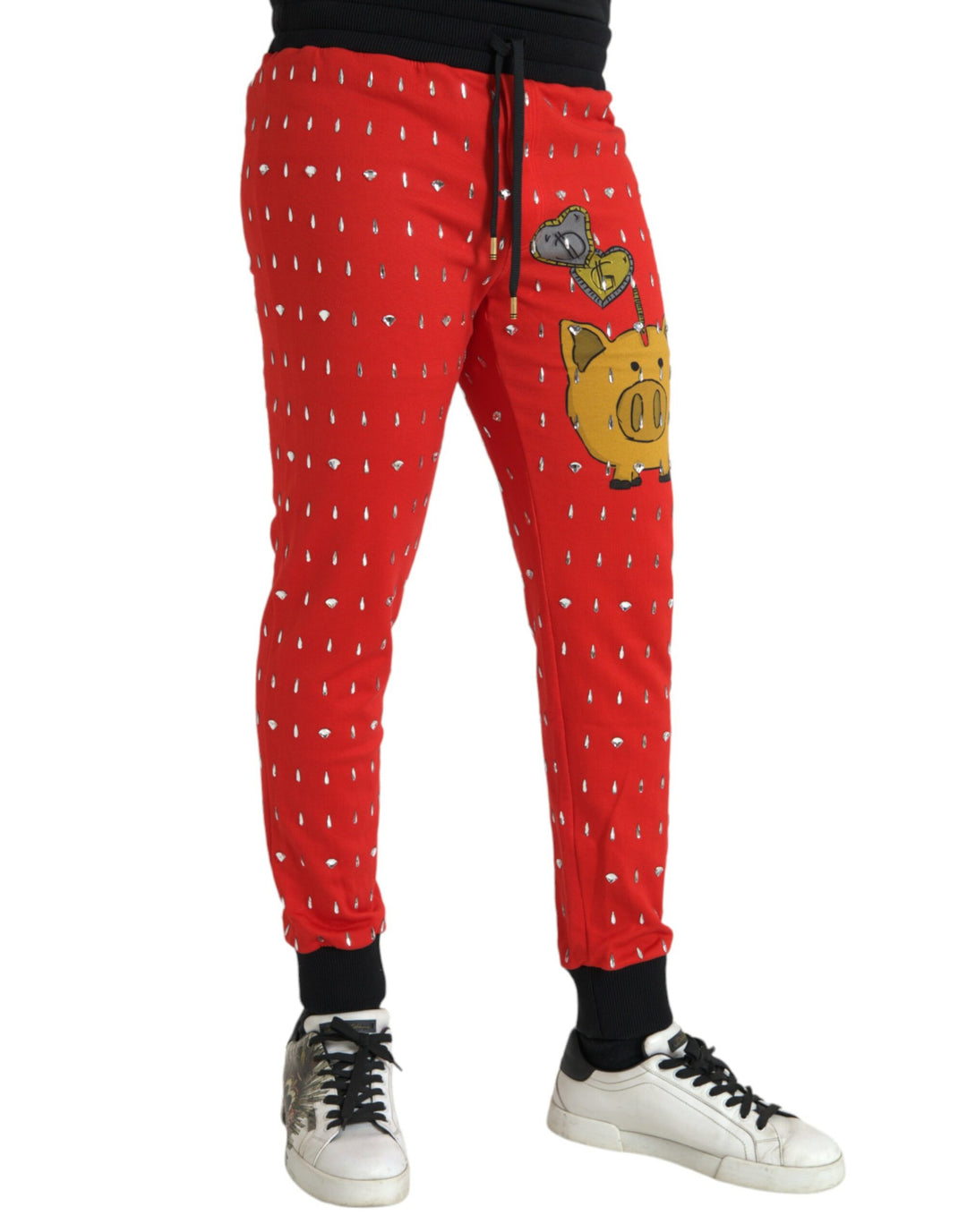 Dolce &amp; Gabbana Red Year Of The Pig Jogger Sweatpants Pants by Dolce &amp; Gabbana outlet now on sale