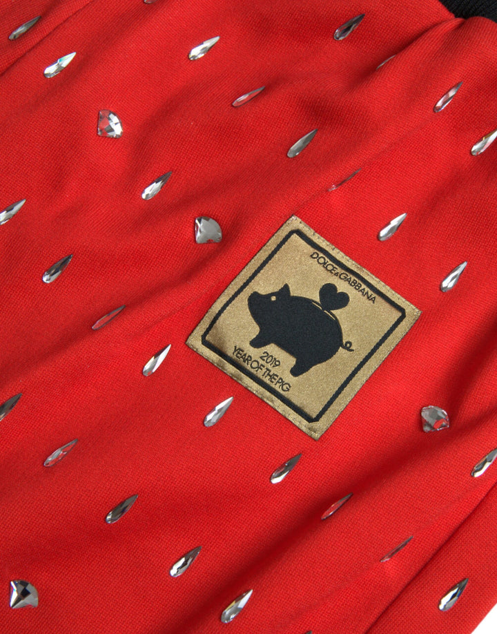 Dolce &amp; Gabbana Red Year Of The Pig Jogger Sweatpants Pants by Dolce &amp; Gabbana outlet now on sale