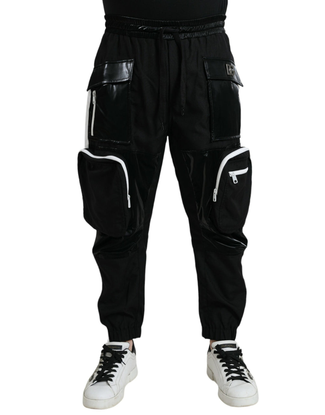 Dolce &amp; Gabbana Sample Sale Dolce &amp; Gabbana Black Nylon Cargo Jogger Men Sweatpants Pants - | Designer outlet