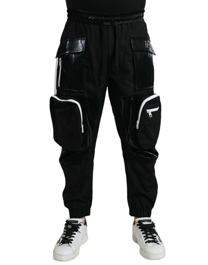 Dolce &amp; Gabbana Sample Sale Dolce &amp; Gabbana Black Nylon Cargo Jogger Men Sweatpants Pants - | Designer outlet