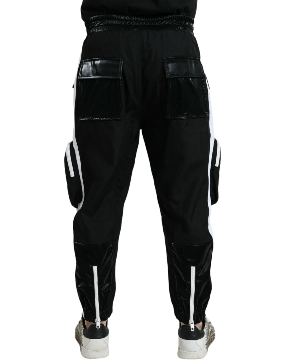 Dolce &amp; Gabbana Sample Sale Dolce &amp; Gabbana Black Nylon Cargo Jogger Men Sweatpants Pants - | Designer outlet