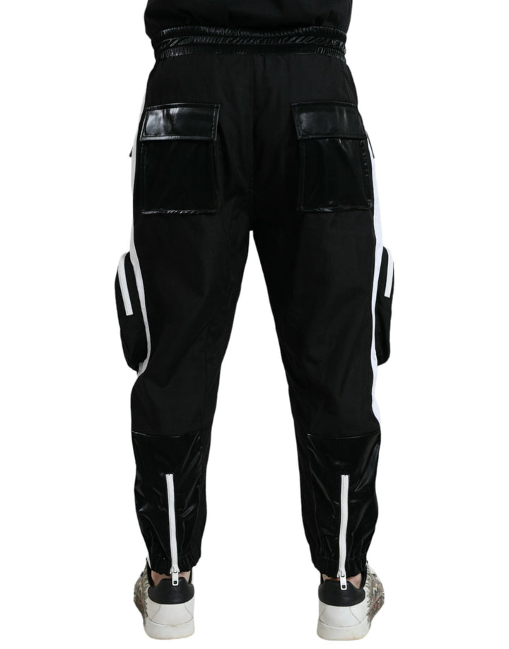 Dolce &amp; Gabbana Sample Sale Dolce &amp; Gabbana Black Nylon Cargo Jogger Men Sweatpants Pants - | Designer outlet