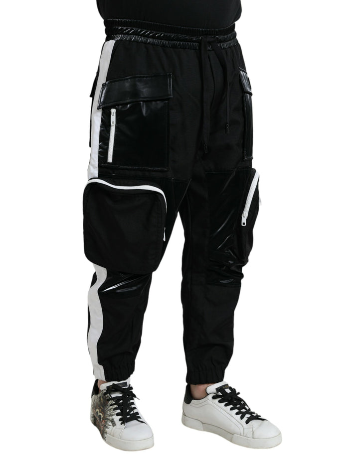 Dolce &amp; Gabbana Sample Sale Dolce &amp; Gabbana Black Nylon Cargo Jogger Men Sweatpants Pants - | Designer outlet