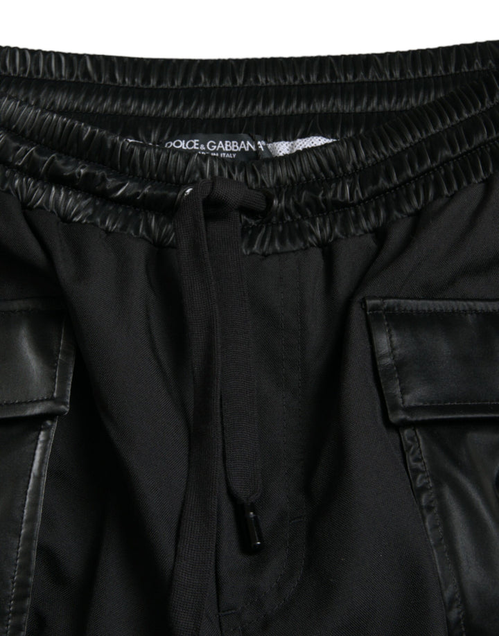 Dolce &amp; Gabbana Sample Sale Dolce &amp; Gabbana Black Nylon Cargo Jogger Men Sweatpants Pants - | Designer outlet