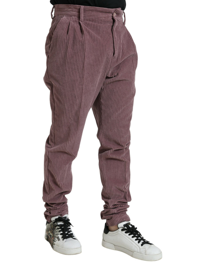 Dolce &amp; Gabbana Sample Sale Dolce &amp; Gabbana Purple Corduroy Cotton Stretch Skinny Pants - | Designer outlet