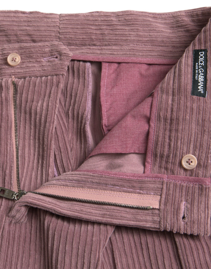 Dolce &amp; Gabbana Sample Sale Dolce &amp; Gabbana Purple Corduroy Cotton Stretch Skinny Pants - | Designer outlet