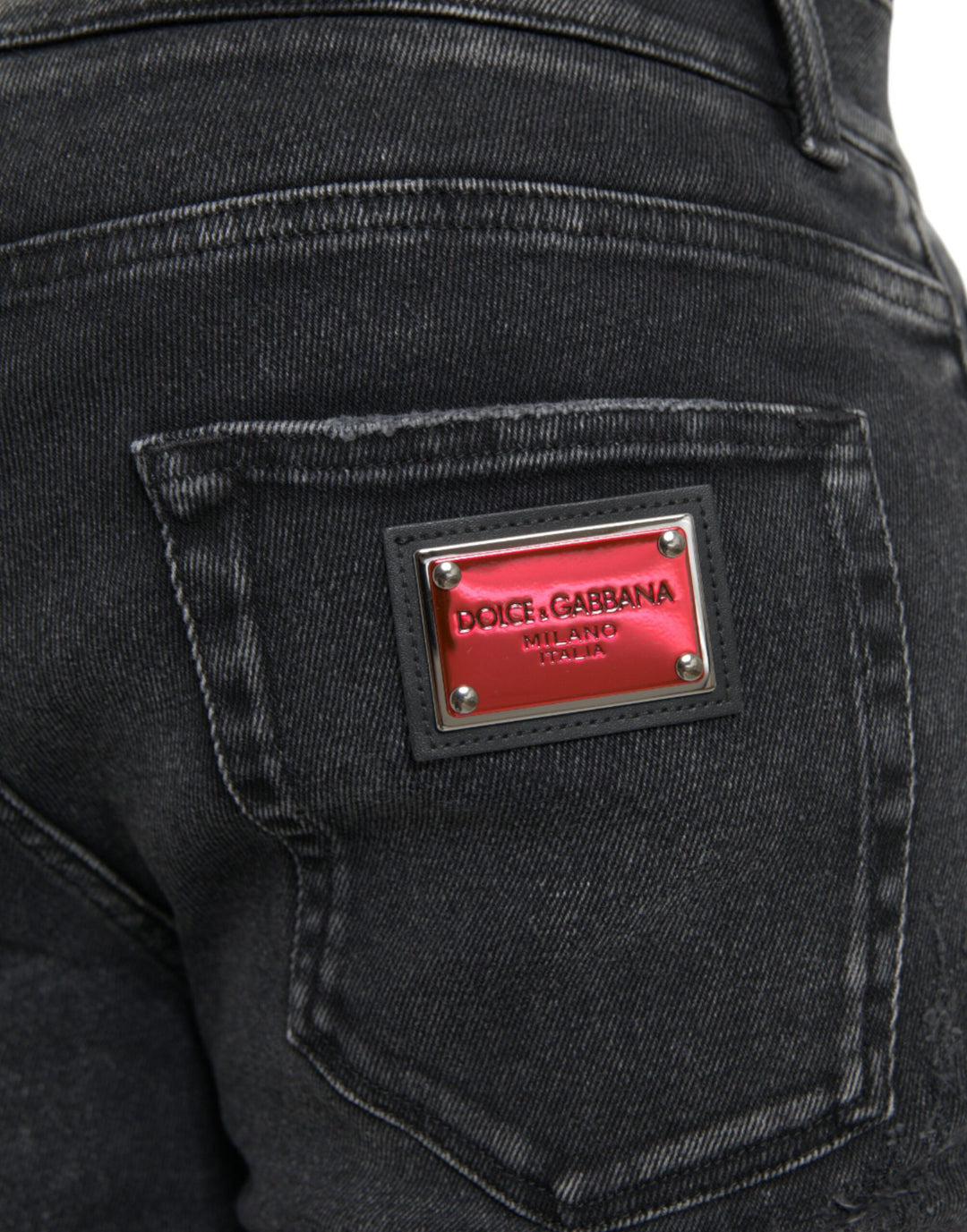 Dolce &amp; Gabbana Sample Sale Dolce &amp; Gabbana Gray Cotton Stretch Skinny Denim Logo Jeans - | Designer outlet