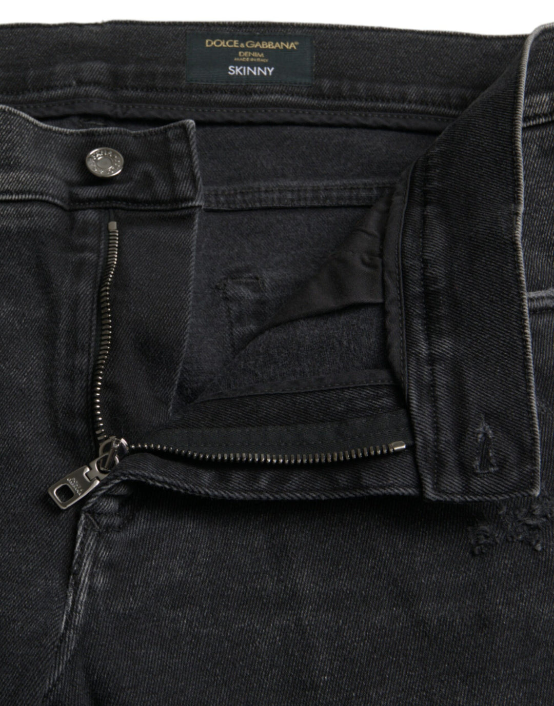 Dolce &amp; Gabbana Sample Sale Dolce &amp; Gabbana Gray Cotton Stretch Skinny Denim Logo Jeans - | Designer outlet