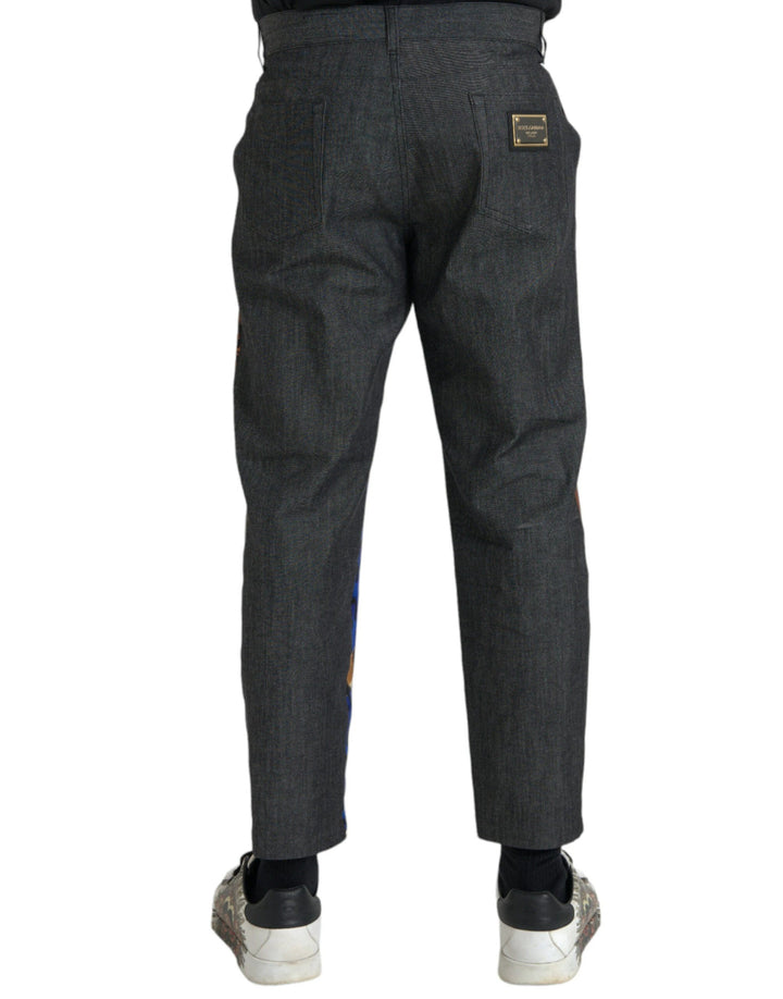 Dolce &amp; Gabbana Multicolor Tiger Leopard Cotton Loose Tapered Pants by Dolce &amp; Gabbana outlet now on sale