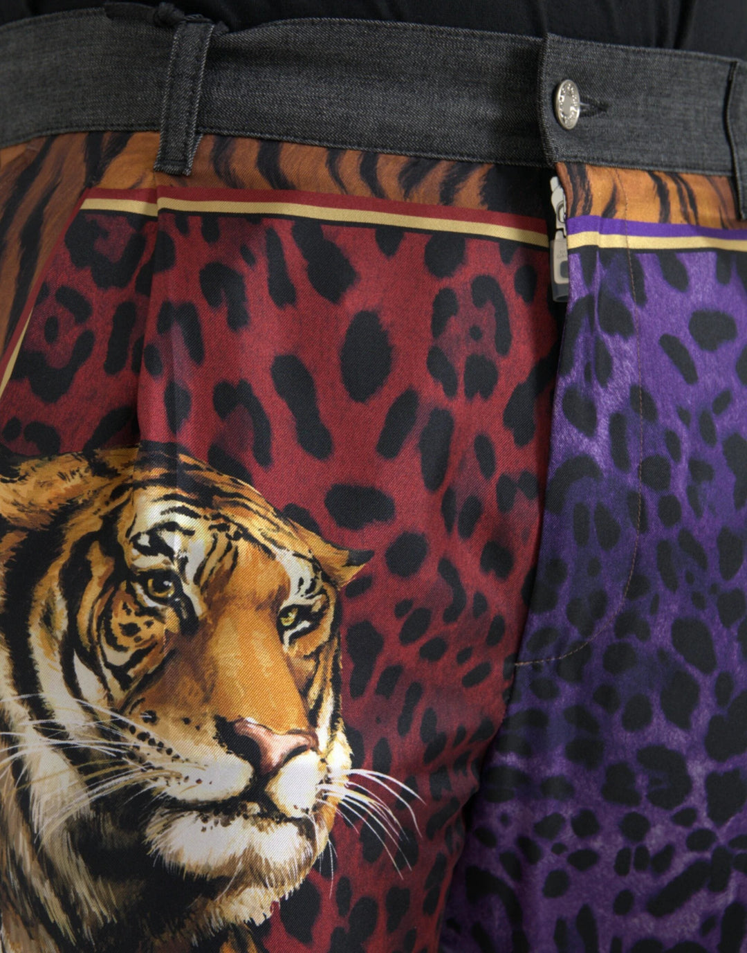 Dolce &amp; Gabbana Multicolor Tiger Leopard Cotton Loose Tapered Pants by Dolce &amp; Gabbana outlet now on sale