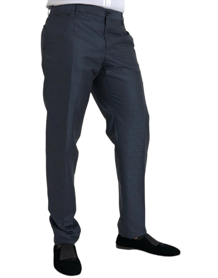 Dolce &amp; Gabbana Blue Wool Men Skinny Dress Pants by Dolce &amp; Gabbana outlet now on sale