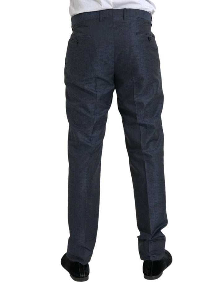 Dolce &amp; Gabbana Blue Wool Men Skinny Dress Pants by Dolce &amp; Gabbana outlet now on sale