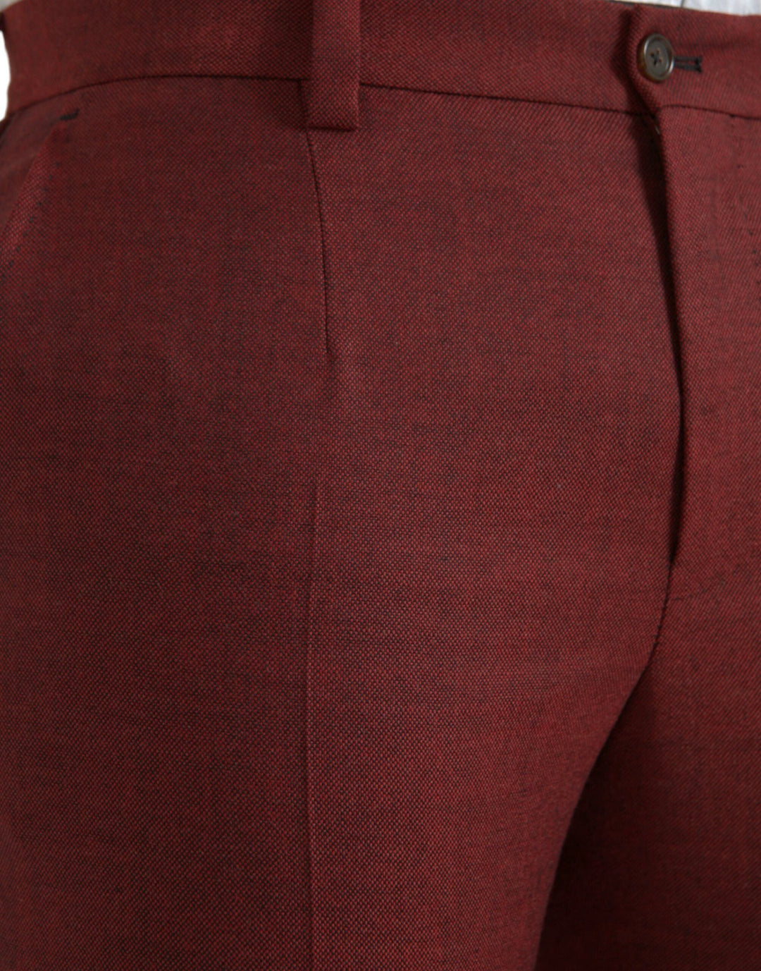 Dolce &amp; Gabbana Maroon Wool Men Skinny Dress Pants by Dolce &amp; Gabbana outlet now on sale