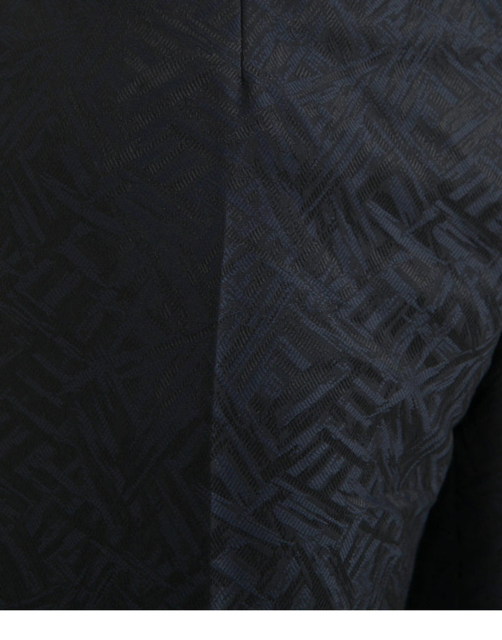 Dolce &amp; Gabbana Blue Brocade Wool Skinny Men Dress Pants by Dolce &amp; Gabbana outlet now on sale