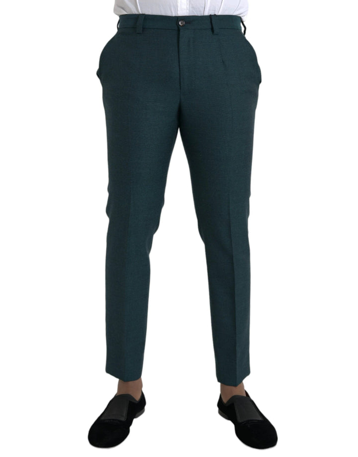 Dolce &amp; Gabbana Green Wool Skinny Slim Dress Pants by Dolce &amp; Gabbana outlet now on sale