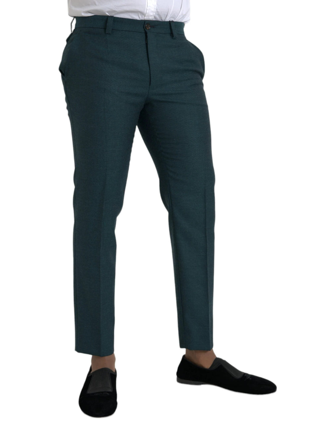 Dolce &amp; Gabbana Green Wool Skinny Slim Dress Pants by Dolce &amp; Gabbana outlet now on sale