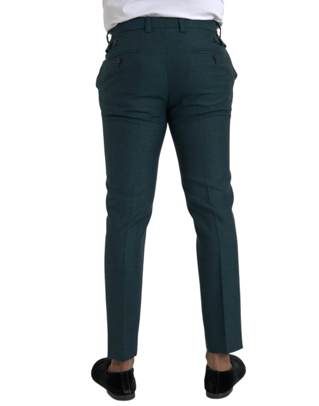 Dolce &amp; Gabbana Green Wool Skinny Slim Dress Pants by Dolce &amp; Gabbana outlet now on sale