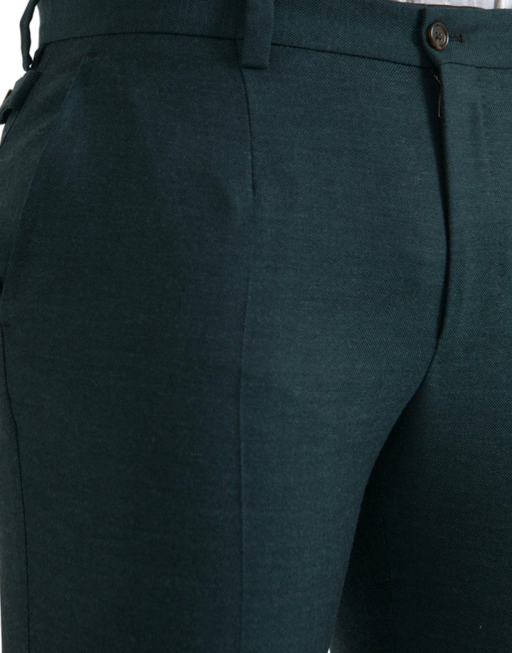 Dolce &amp; Gabbana Green Wool Skinny Slim Dress Pants by Dolce &amp; Gabbana outlet now on sale