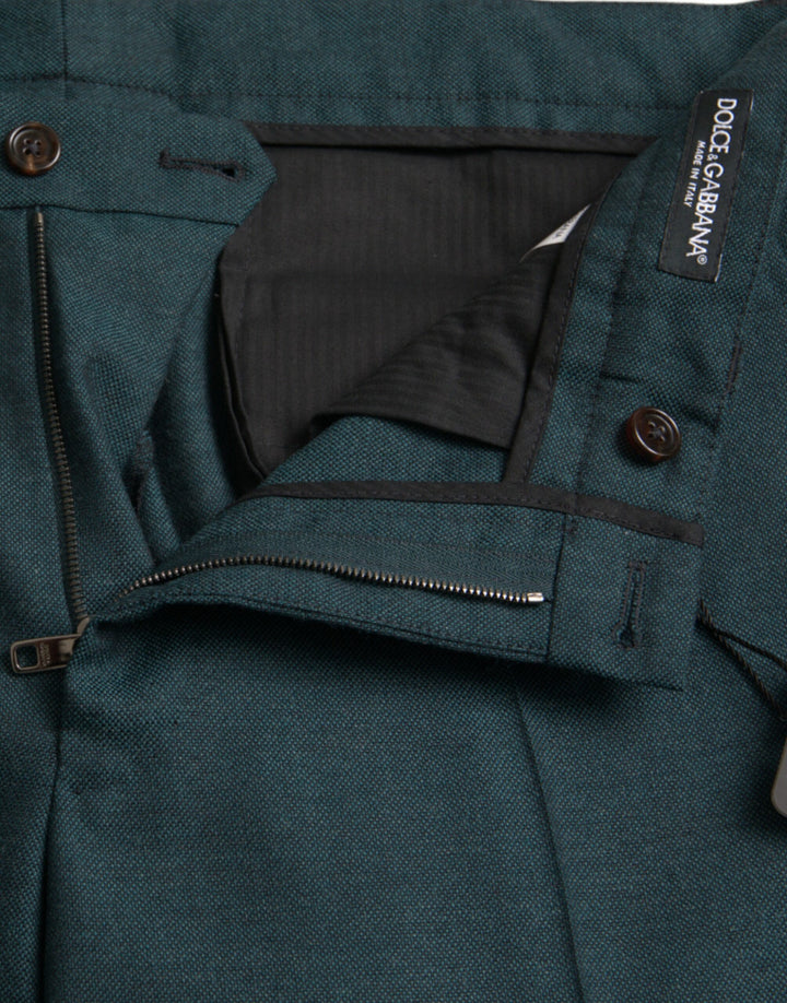 Dolce &amp; Gabbana Green Wool Skinny Slim Dress Pants by Dolce &amp; Gabbana outlet now on sale