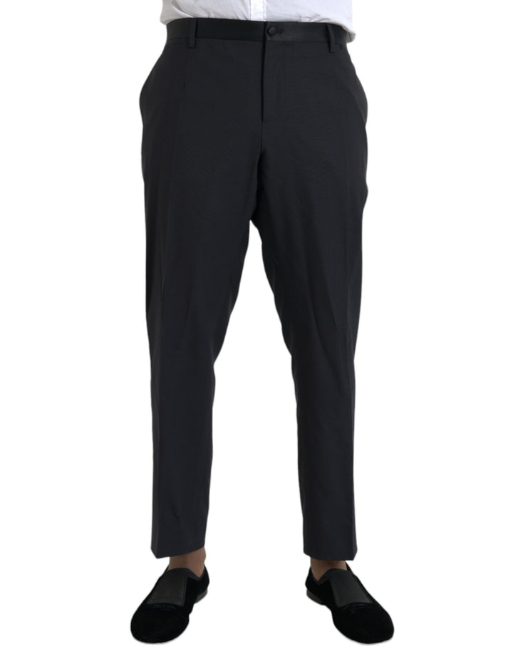 Dolce &amp; Gabbana Blue Wool Men Skinny Dress Pants by Dolce &amp; Gabbana outlet now on sale