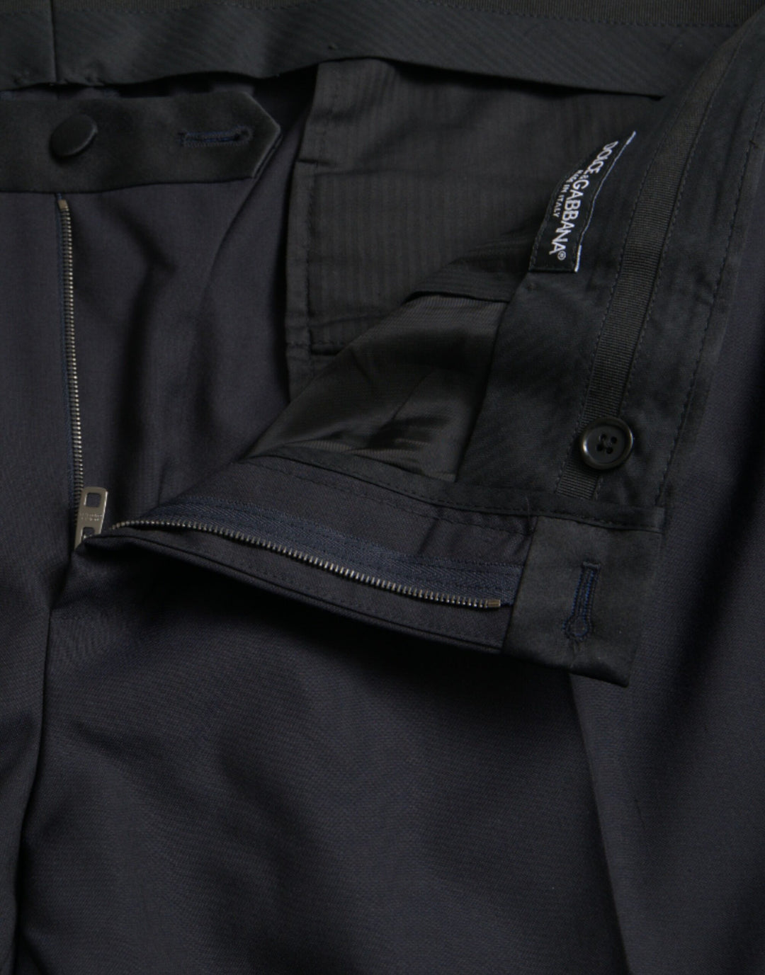 Dolce &amp; Gabbana Blue Wool Men Skinny Dress Pants by Dolce &amp; Gabbana outlet now on sale
