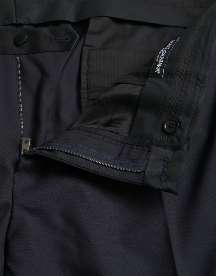 Dolce &amp; Gabbana Blue Wool Men Skinny Dress Pants by Dolce &amp; Gabbana outlet now on sale