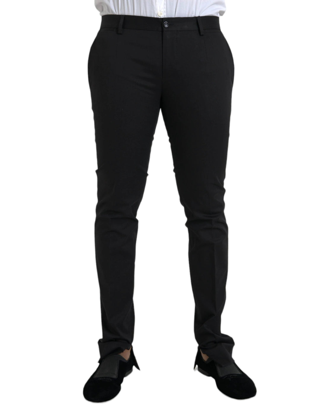 Dolce & Gabbana Sample Sale Dolce & Gabbana Black Cotton Stretch Skinny Dress Pants - | Designer outlet