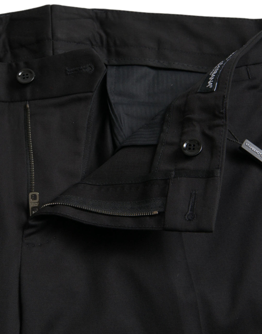 Dolce & Gabbana Sample Sale Dolce & Gabbana Black Cotton Stretch Skinny Dress Pants - | Designer outlet